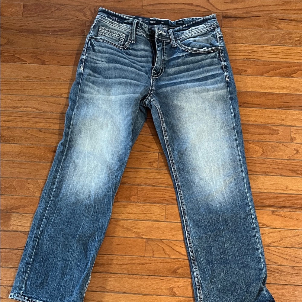 BKE Men's Relaxed Denim in Faded Blue
